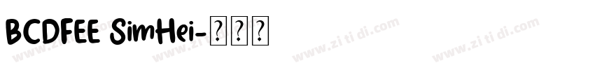 BCDFEE SimHei字体转换